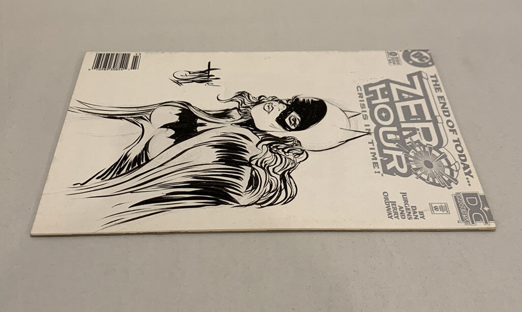 ZERO HOUR (1994) DC Comic White Cover W Original Dave Castr Batgirl Sketch Art