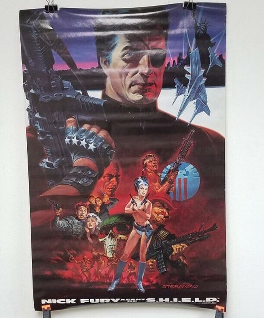 Nick Fury Agent Of Sheild (1988) 22 X 34" Painted Steranko Marvel Poster Unused