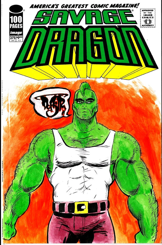 Savage Dragon #275 (2025) Image Sketch Cover Comic w Original Art DCastr