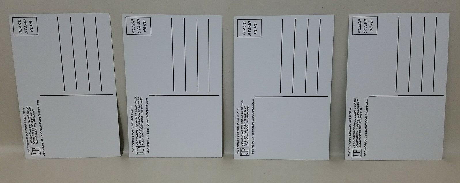 The Strange (2014) Top Secret Press Cyber Punk Comic Lot Set # 1 2 W Promo Cards