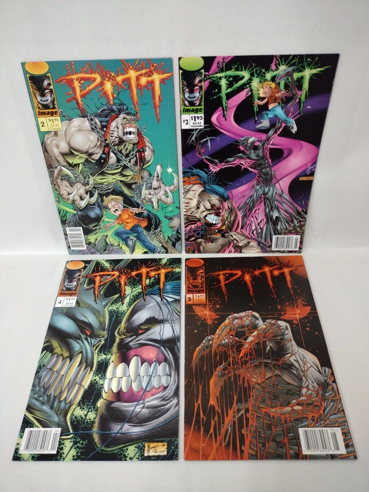 Pitt (1993) Image Comic Dale Keown Newsstand Variant Set #2 3 4 5 Rare HTF