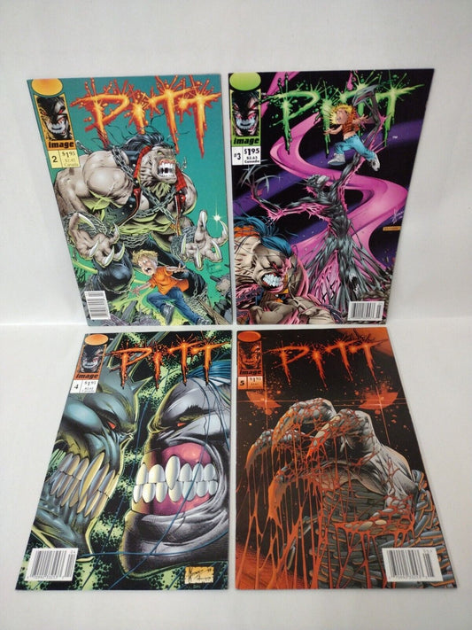 Pitt (1993) Image Comic Dale Keown Newsstand Variant Set #2 3 4 5 Rare HTF