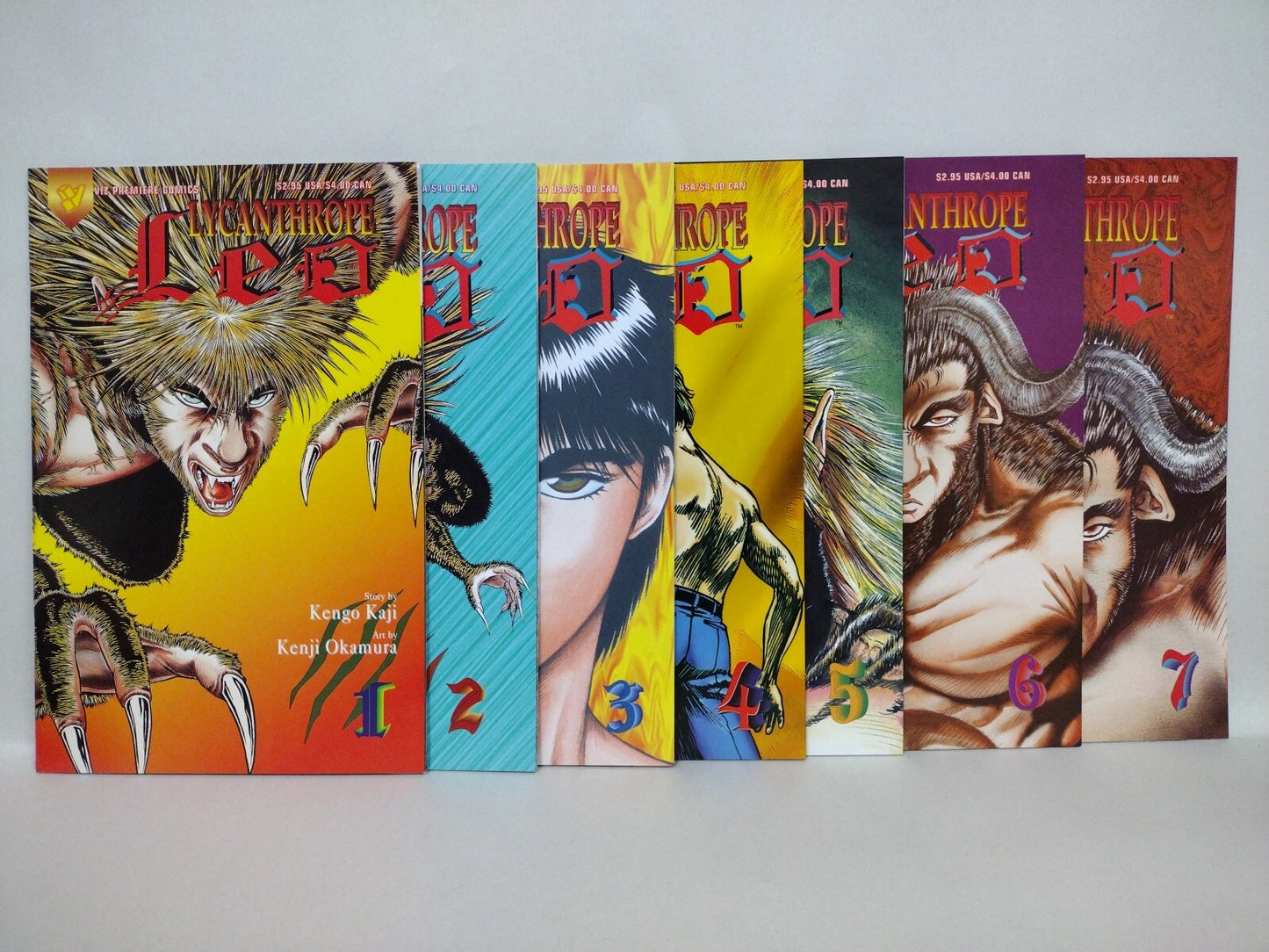 Lycanthrope Leo (1994) Complete Viz Comic Lot Set #1 2 3 4 5 6 7 Kengo Kaji