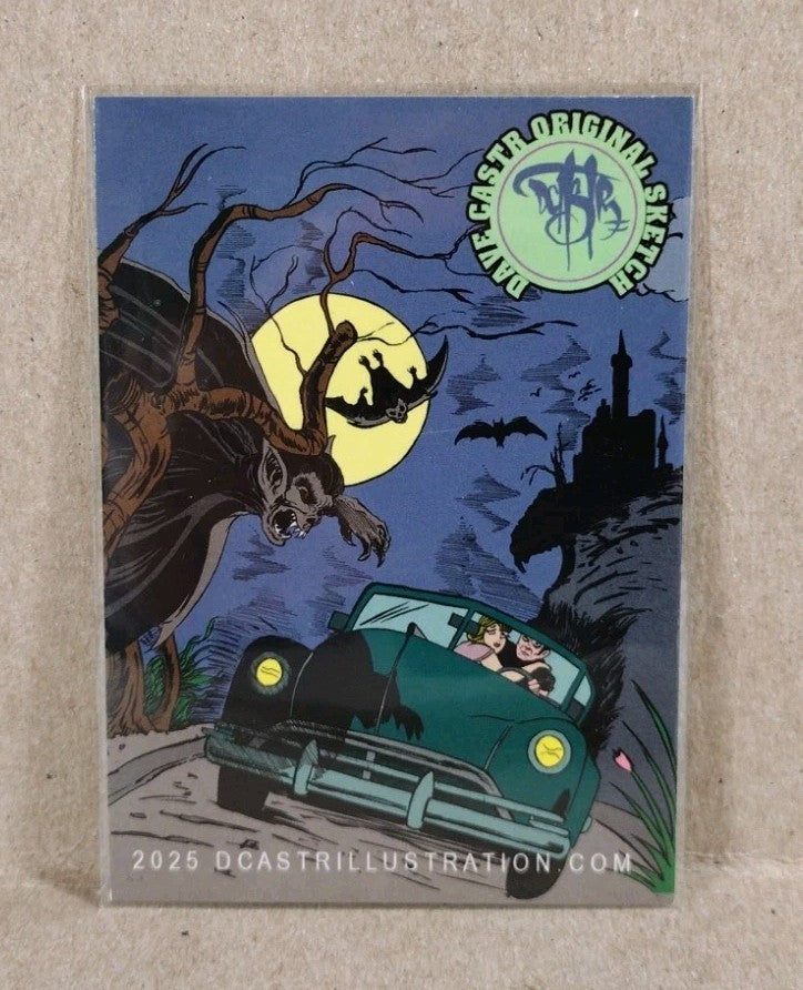 Dave Castr Crusin (2025) OAC Sketch Card W Original Marvel Incredible Hulk Art