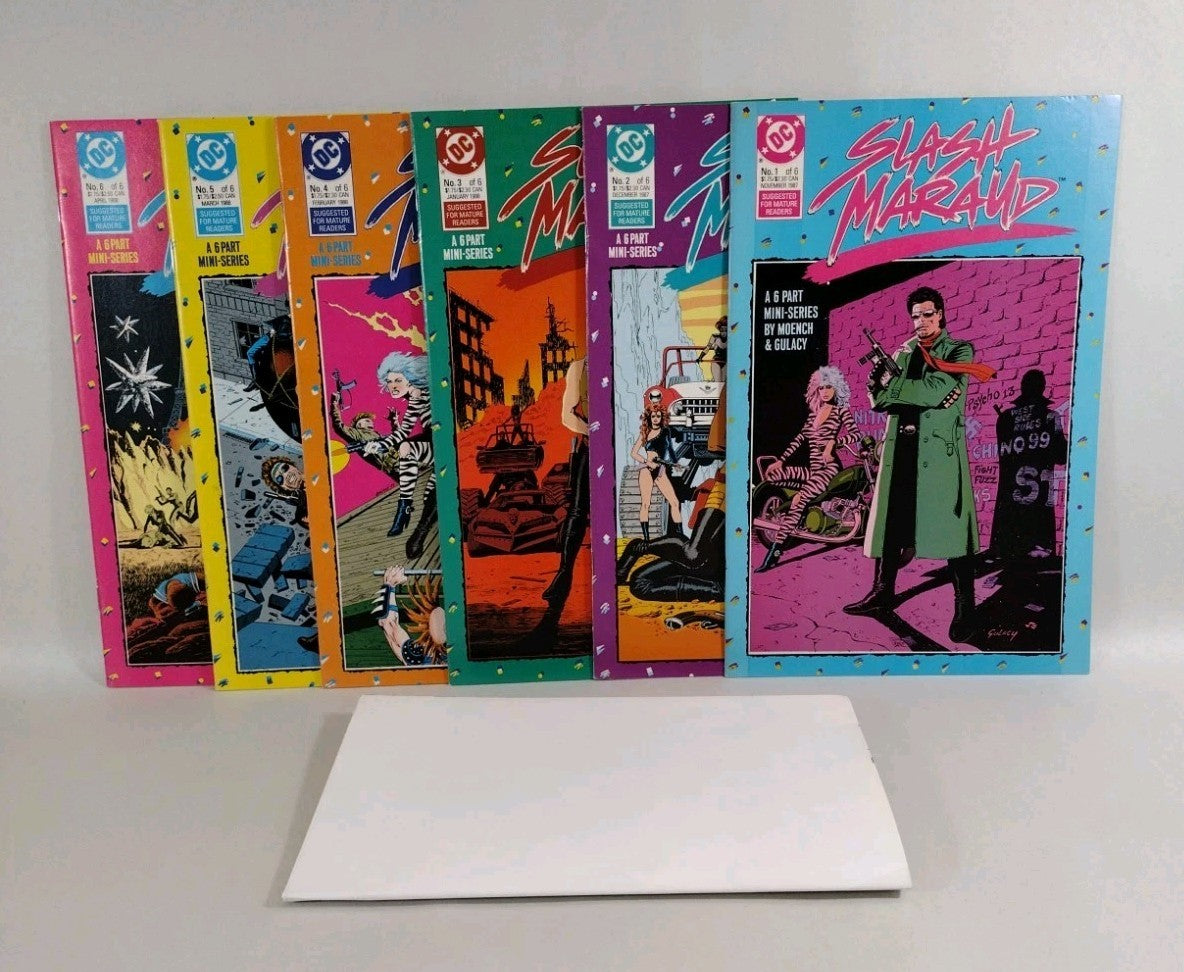 Slash Maraud (1987) Complete Comic Series #1-6 W Promo Poster Moench Gulacy