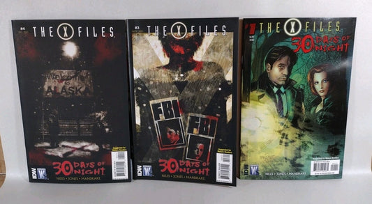 X-Files 30 Days Of Night (2010) IDW Comic Lot #1 3 4 VF-NM
