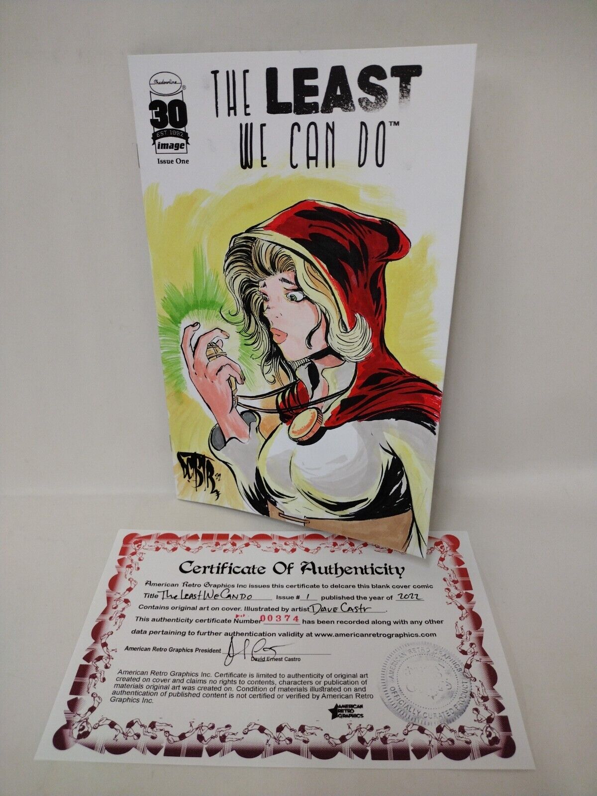 The Least We Can Do #1 (2022) Image Comic Blank Cover w Original DCastr Art COA