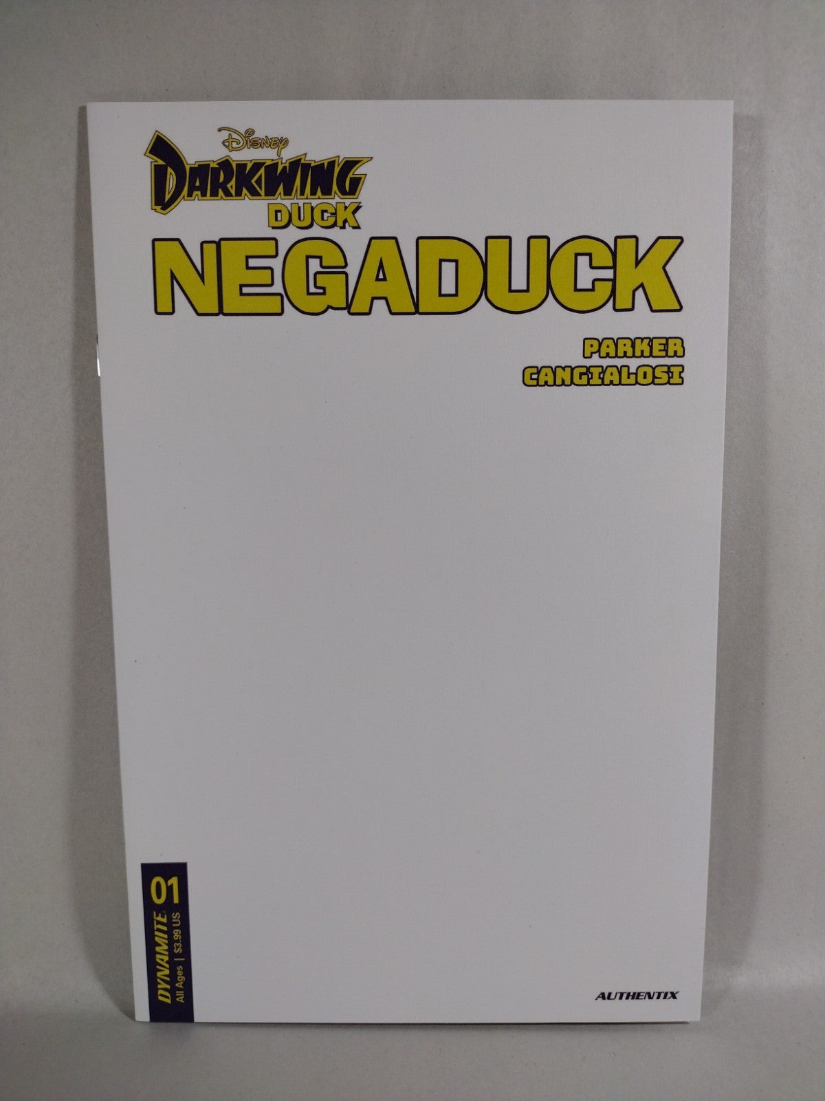 Darkwing Duck Negaduck #1 (2023) Dynamite Blank Sketch Cover Variant Comic NM