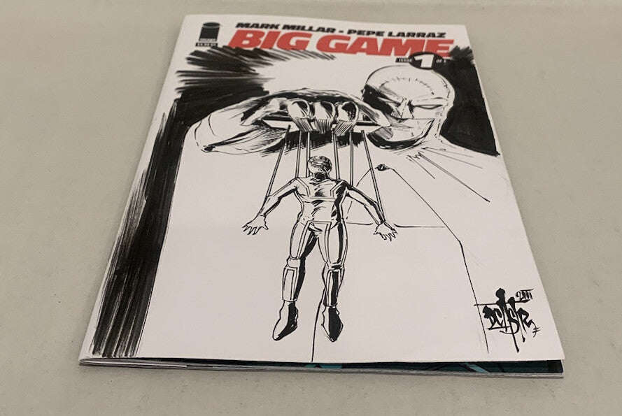BIG GAME #1 Blank Sketch Variant Cover Comic 2023 W Original Art Dave Castr
