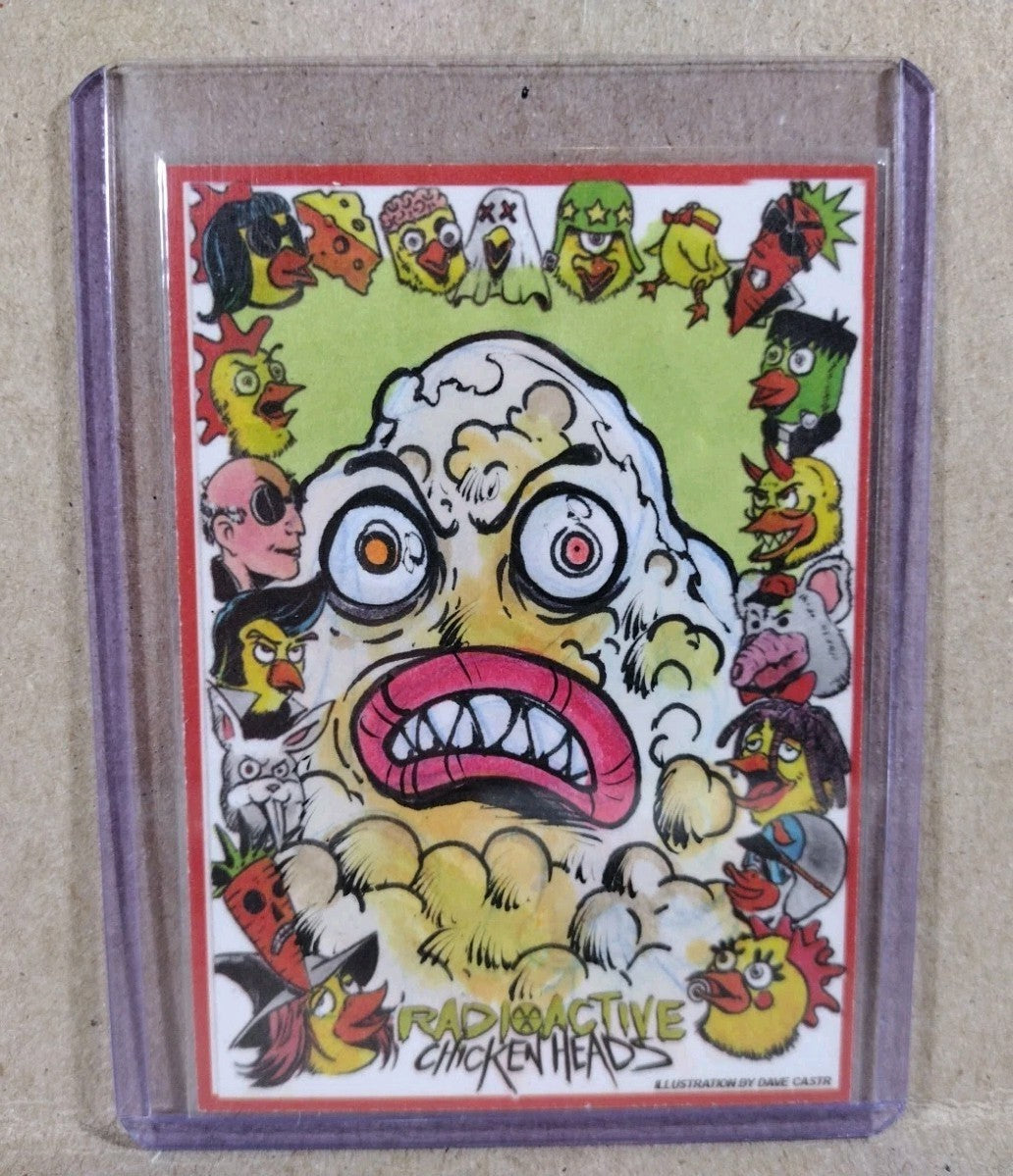 Radioactive Chicken Heads Exclusive Sketch Card W Original Liquid Fat DCastr Art