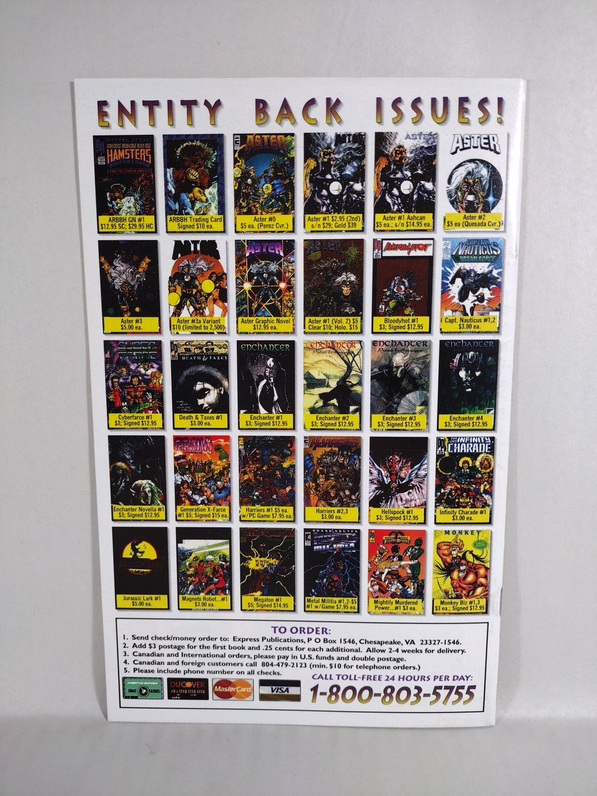 Aster Vol 2 (1995) Eternity Comic Lot #2 3 Last Celestial Knight VF-NM