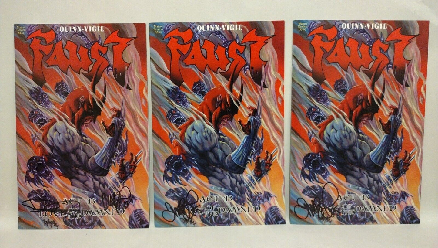 Faust Love Of The Damned #13 (2005) Comic Lot Set 1st 2nd Print Signed Tim Vigil