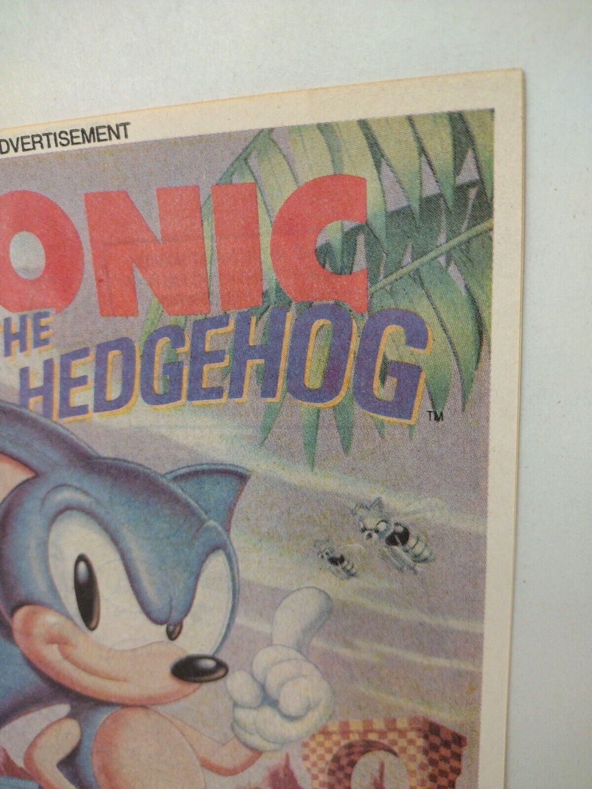 Sonic The Hedgehog #1 (1991) Newsprint Sega Games Insert Comic 1st Appearance 