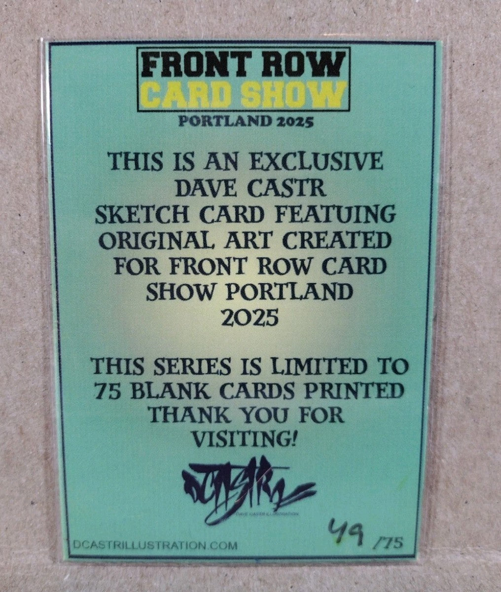 DCastr (2025) Front Row Show Exclusive Sketch Card W Original DC Red Tornado Art