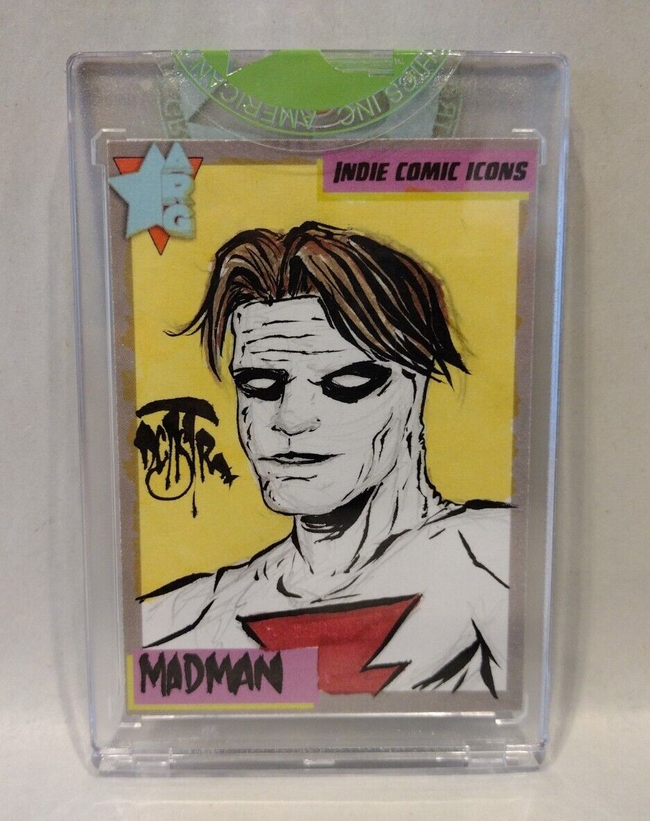 Indie Comic Icons Sketch Card w Original Madman Art DCastr (2023) ARG Sealed
