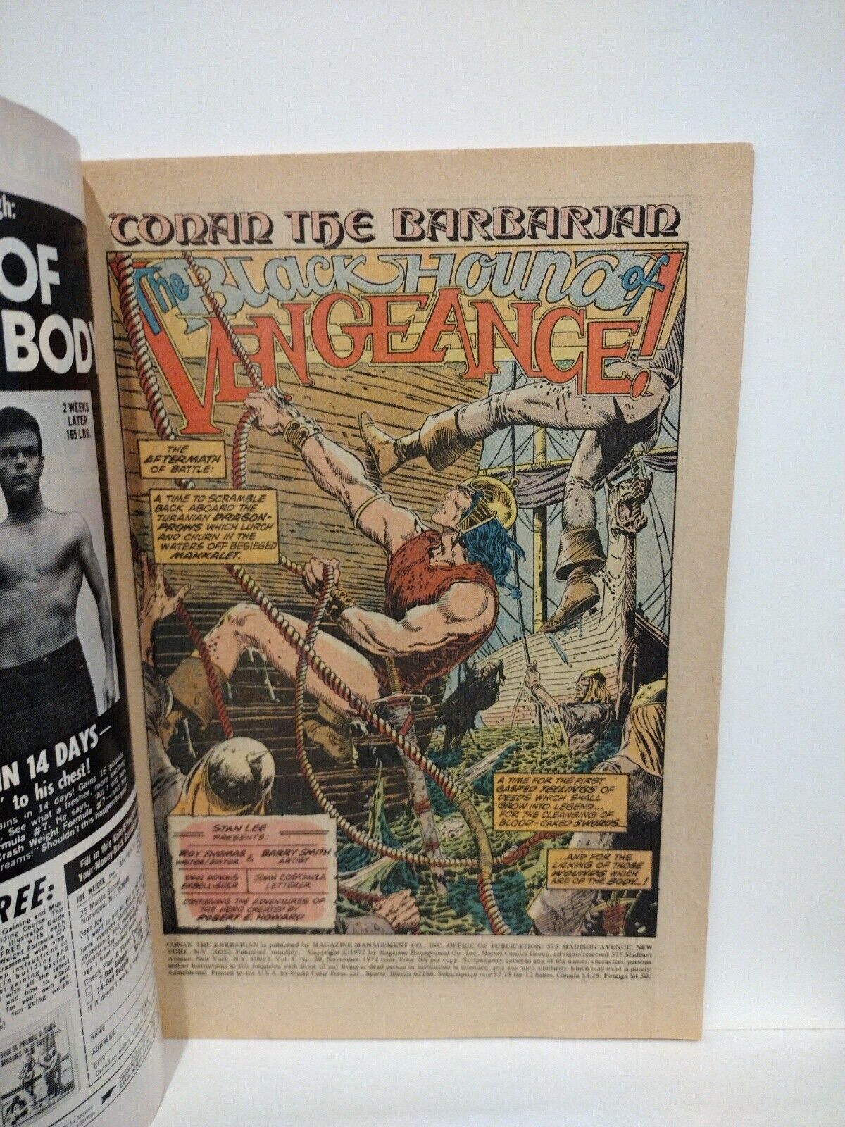 Conan #20 (1972) Bronze Age Marvel Comic Roy Thomas Barry Windsor-Smith