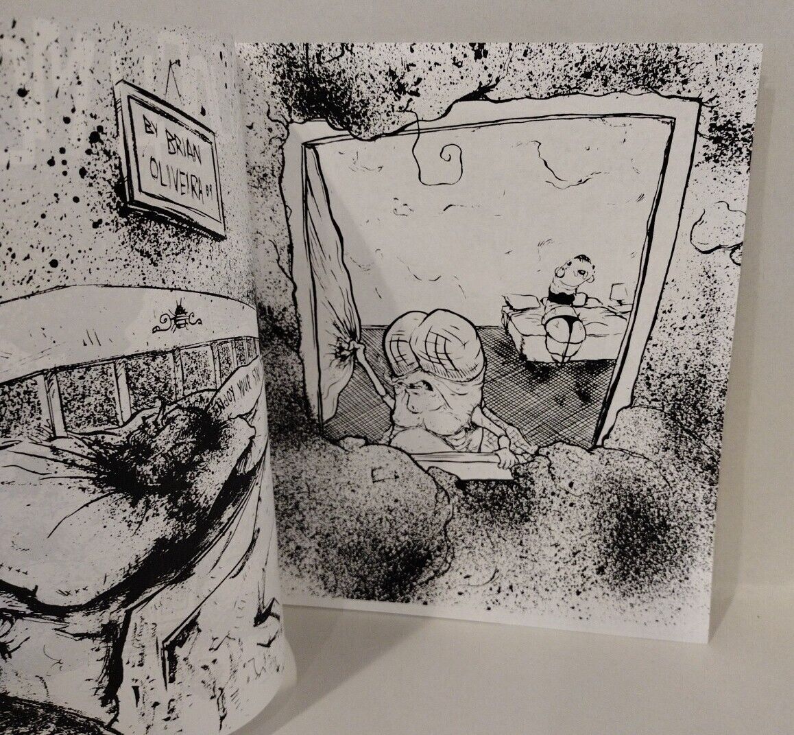 Roach Motel (2009) Comic Zine W Original 9 X 12" Inked Art Brian Oliveira