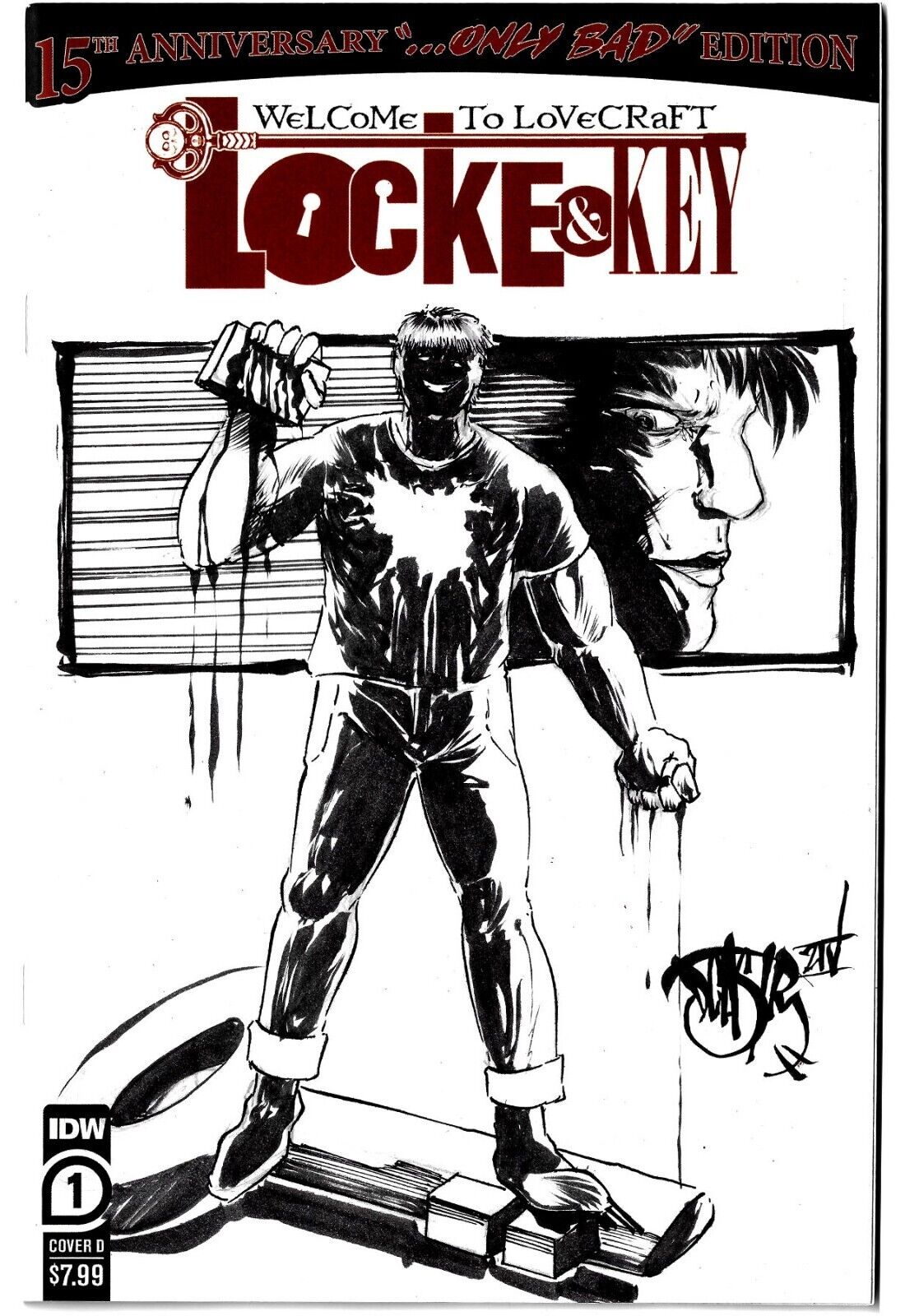 Locke And Key #1 (2023) Anniversary Ed Sketch Cover W Original Dave Castr Art