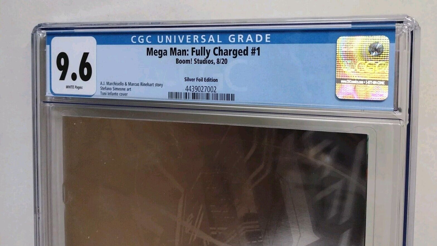 Mega Man Fully Charged 1 (2020) Boom Comic 1:50 Silver Foil Variant Cvr CGC 9.6