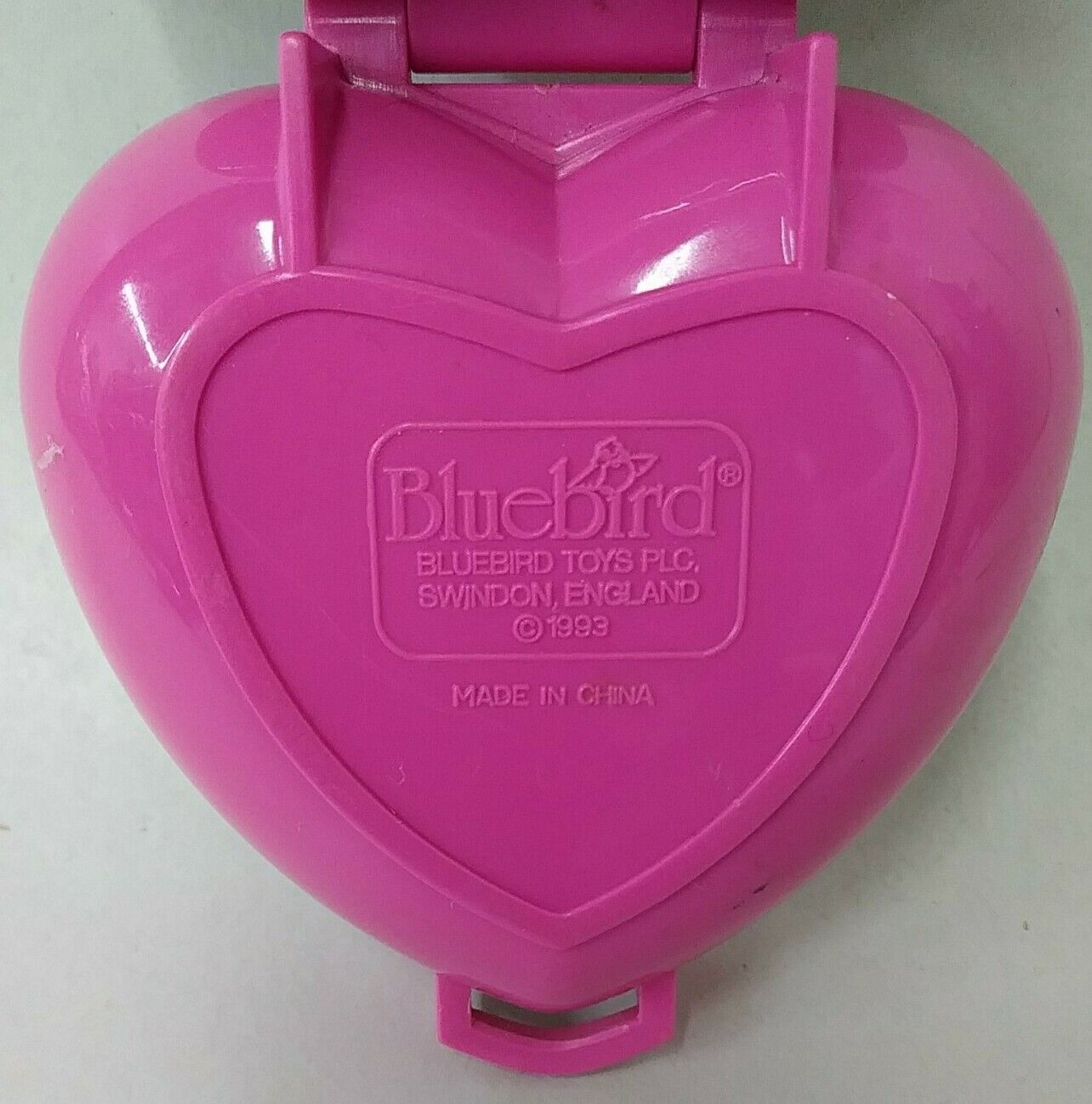  Polly Pocket (1993) PRECIOUS PUPPIES Pet Dog -Bluebird - Pink Heart Compact