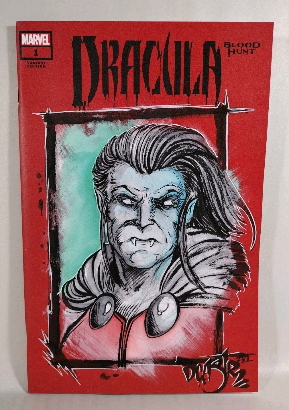Dracula Blood Hunt #1 (2024) Marvel Comic Red Sketch Var W Original DCastr Art