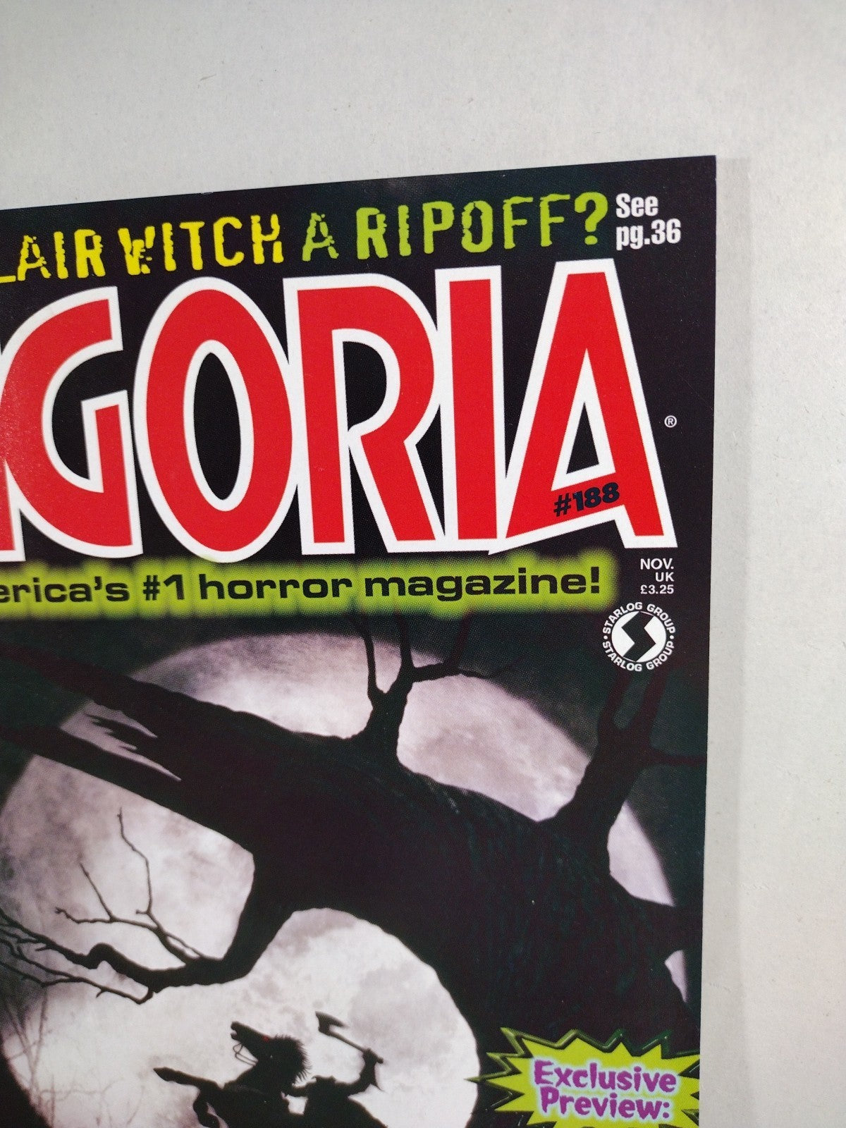 FANGORIA Magazine #188 (1999) Sleepy Hollow Scream 3 Bats End Of Days Buffy NM