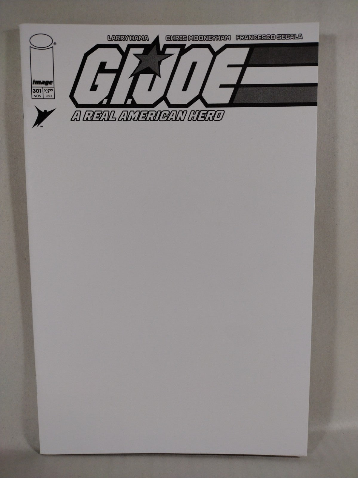 GI Joe Real American Hero #301 Image Comic BLANK Sketch Cover Variant Hama NM