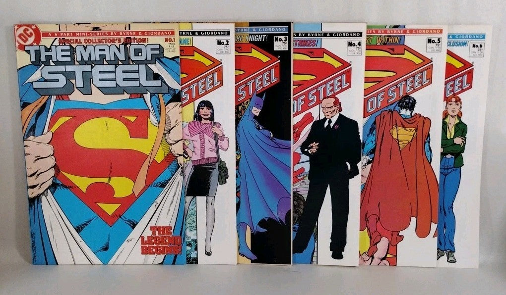 Superman Man Of Steel (1986) Complete John Bryne DC Comic Set #1-6 VF-NM