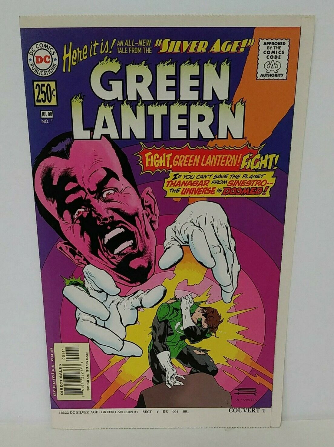 Silver Age Green Lantern #1 (2000) Printer Proof "Couvert" Cover Page DC Comics