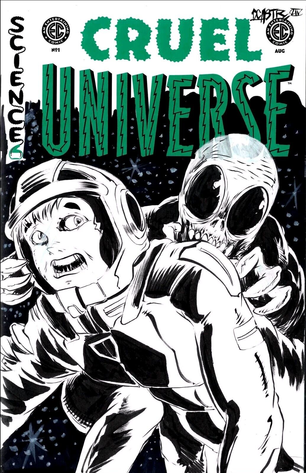 Cruel Universe #1 (2024) Oni EC Comic Sketch Cover Variant W Original DCastr Art