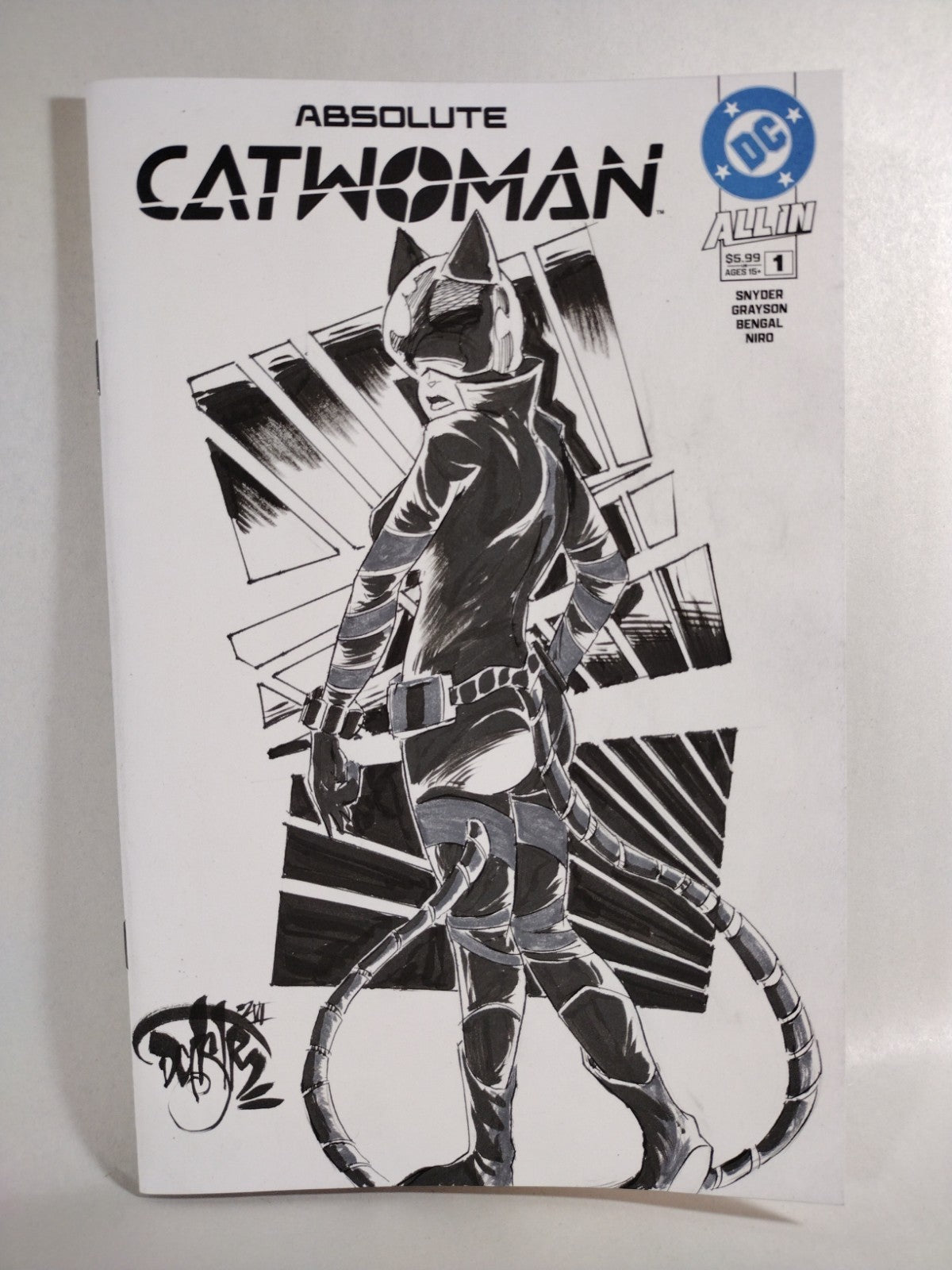 Absolute Catwoman #1 (2026) DC Comic Sketch Var Cover W Original Dave Castr Art