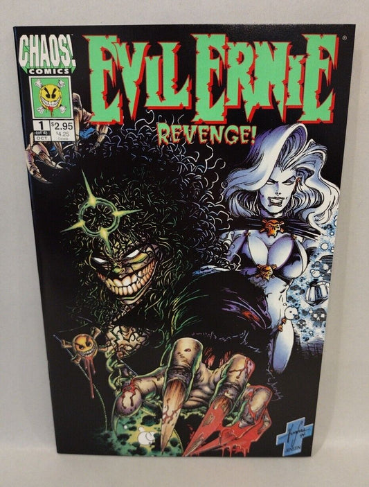 Evil Ernie Revenge #1 (1994) Chaos Comic GID Cover Lady Death 1st Killzone NM