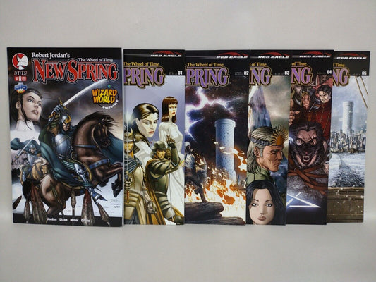 Robert Jordan's Wheel Of Time New Spring Comic Set #1 2 3 4 5 X Red Eagle Comics