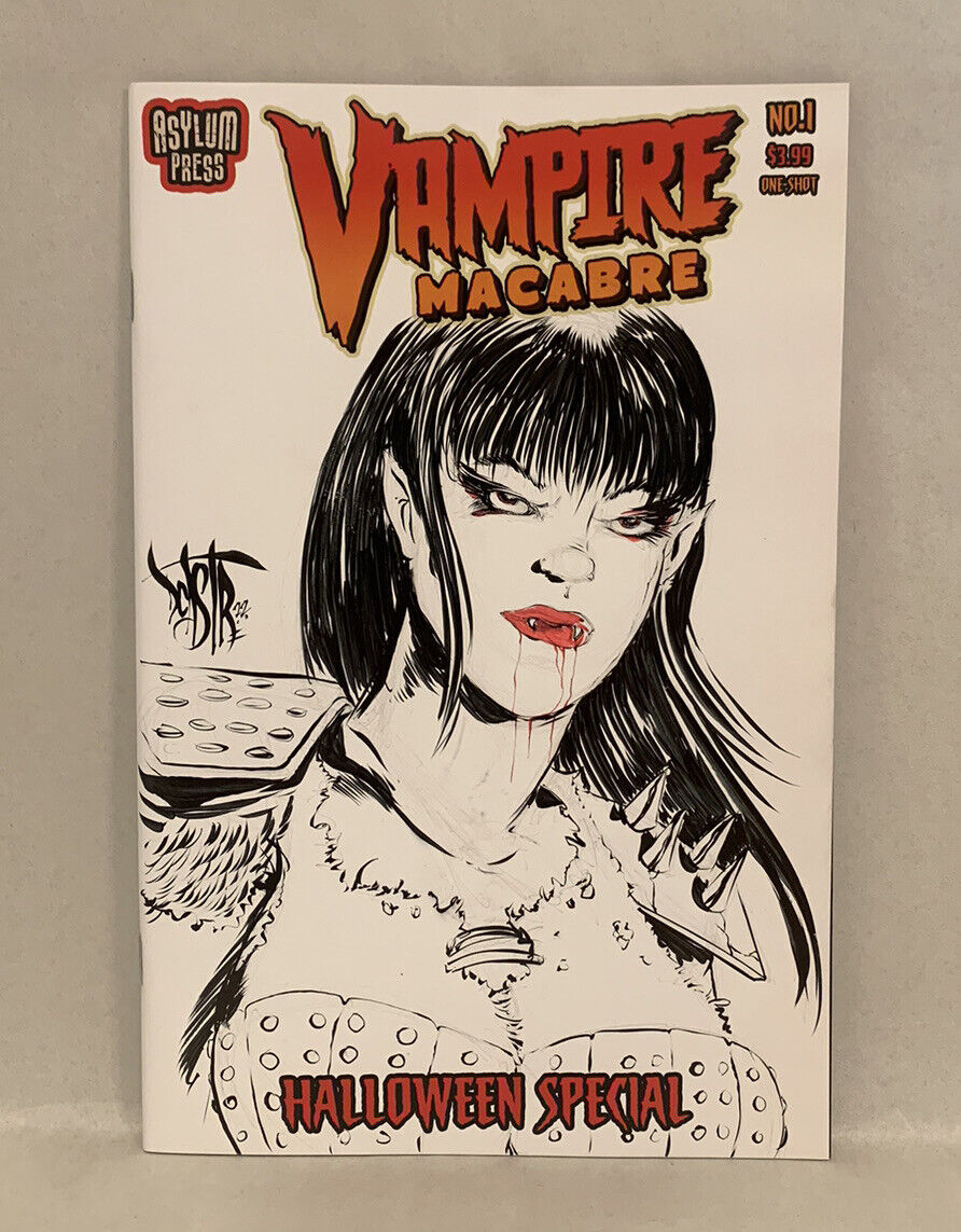 VAMPIRE MACABRE #1 Blank Variant Cover Comic 2021 W Original Art Dave Castr