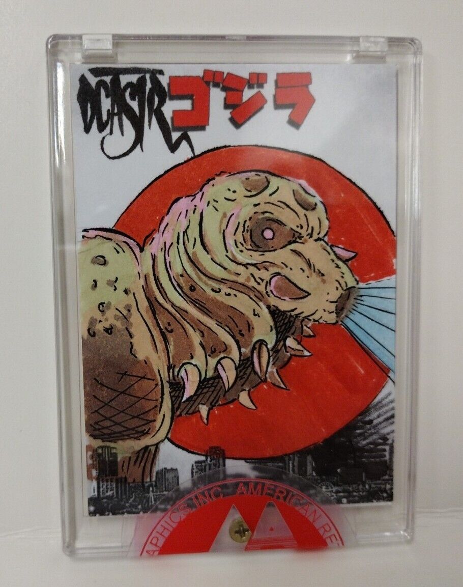 PFLB Godzilla Day (2022) Exclusive ARG Sketch Card w Original Larva Mothra Art