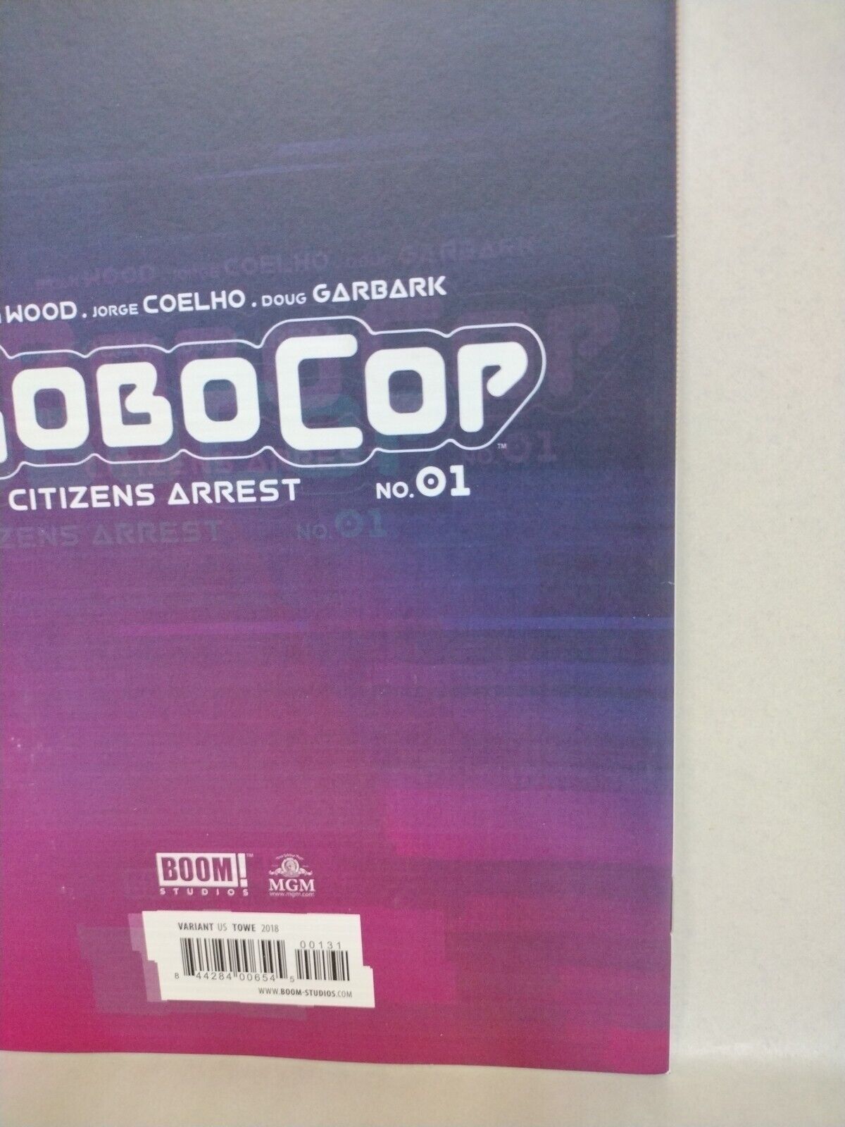 Robocop Citizens Arrest 1 (2018) Boom Studios Comic 1:15 Jim Towe Virgin Variant