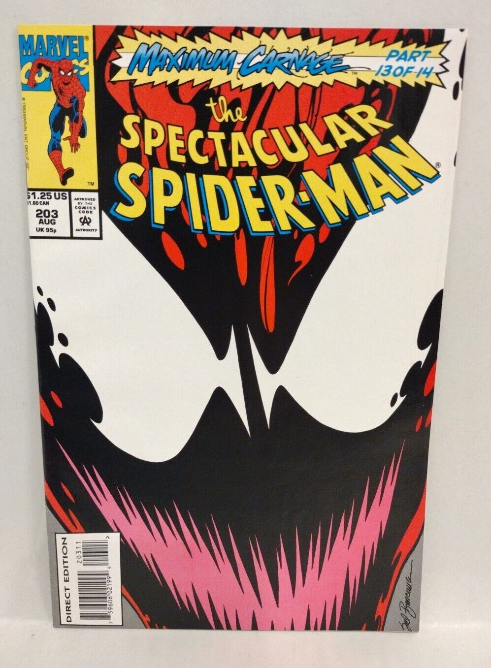 Spectacular Spider-Man (1993) Marvel Comic Lot Set #201 202 203 Maximum Carnage 