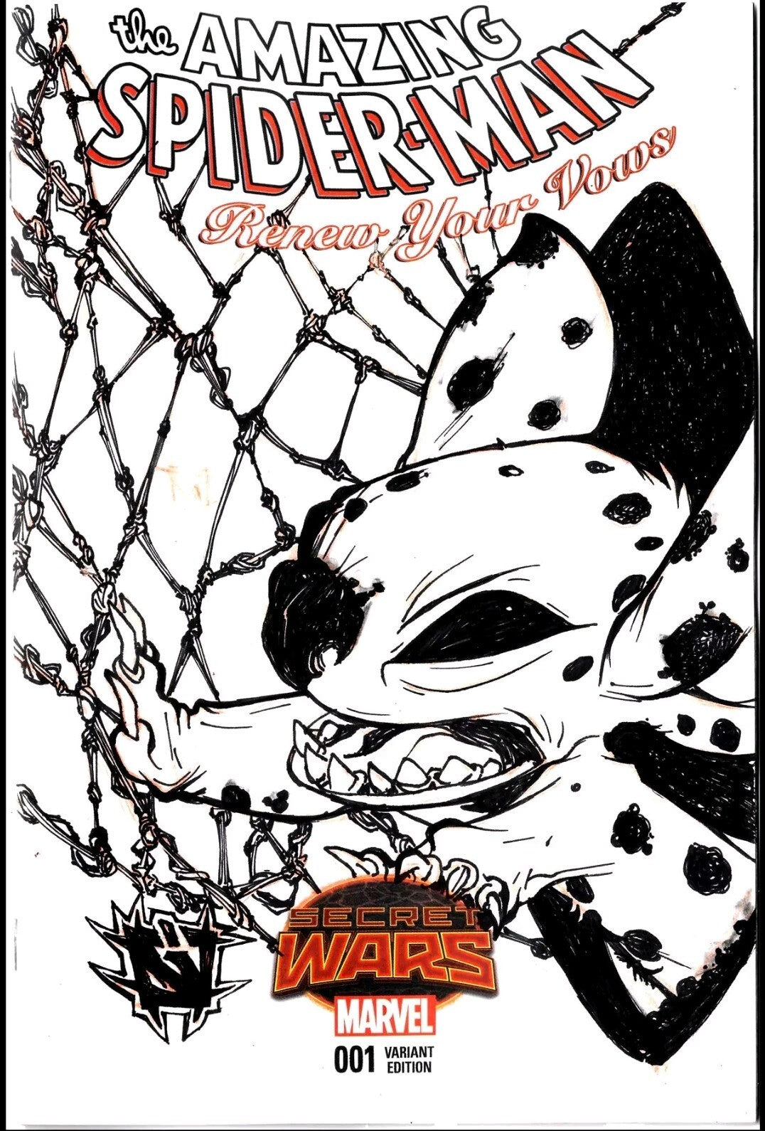 Amazing Spider-Man Renew You Vows 1 Marvel Sketch Cover Comic W Original JAG Art