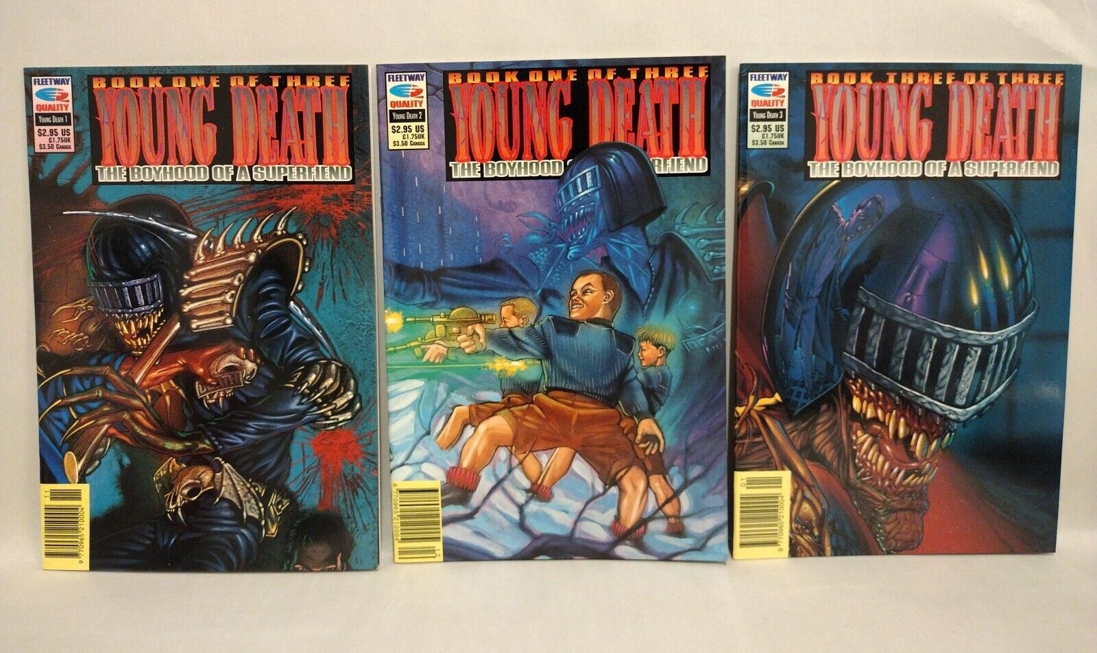 Young Judge Death: Boyhood Of A Super Fiend Complete Fleetway Comic Set #1 2 3 