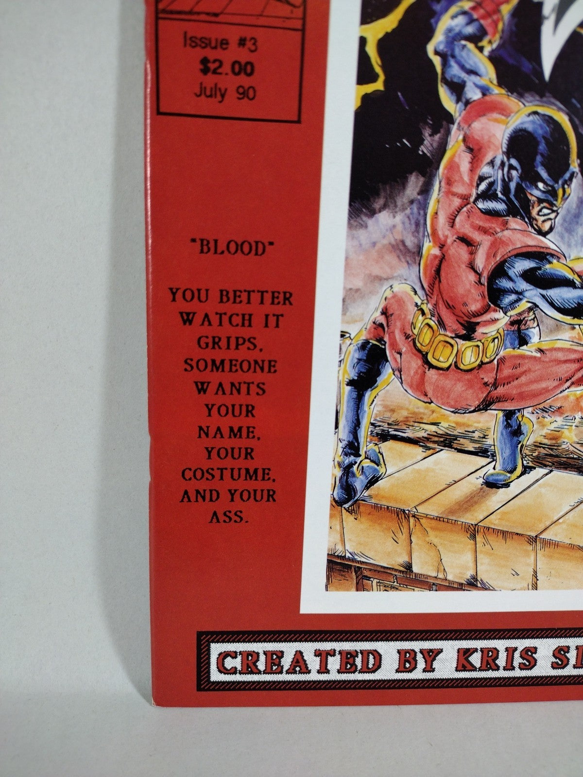 Grips Vol 2 #3 (1990) Greater Mercury Comics 1st Carrie Anne Kames aka Blood NM