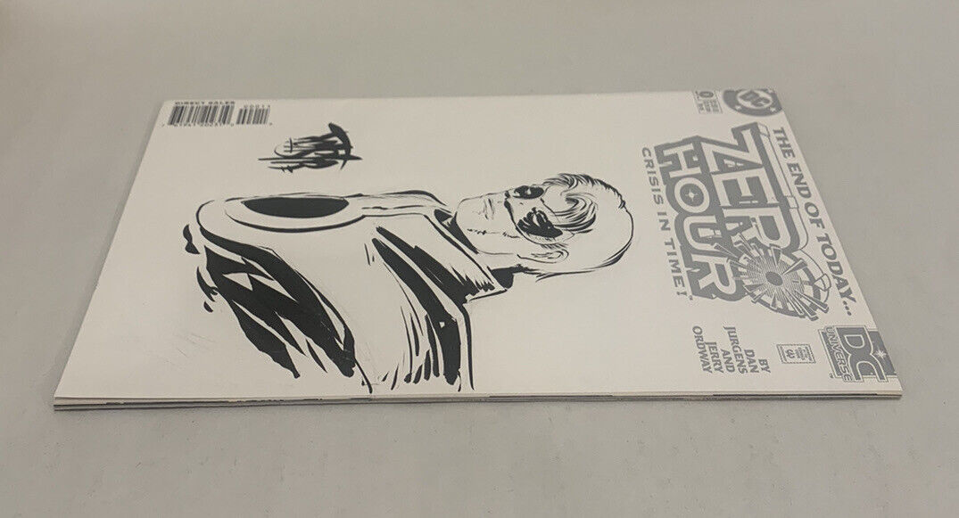 ZERO HOUR Blank Sketch Variant Cover Comic 1994 W Original Art Dave Castr