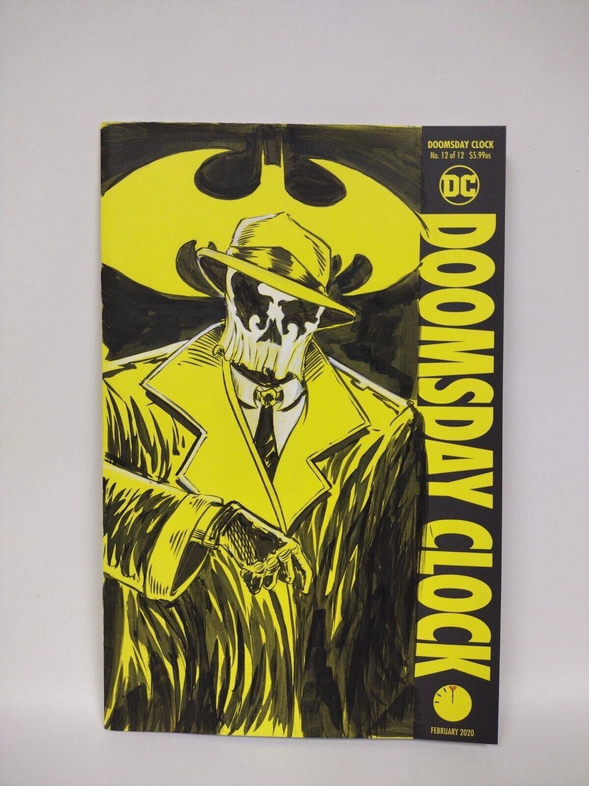 Doomsday Clock #12 (2020) DC Blank Cover Variant Comic W Original Rorschach Art