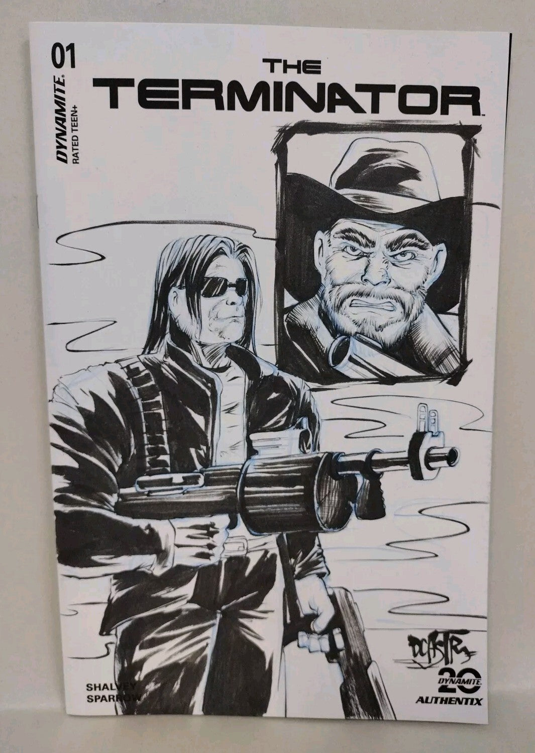 Terminator #1 (2024) Dynamite Comic Sketch Variant Cover W Original DCastr Art