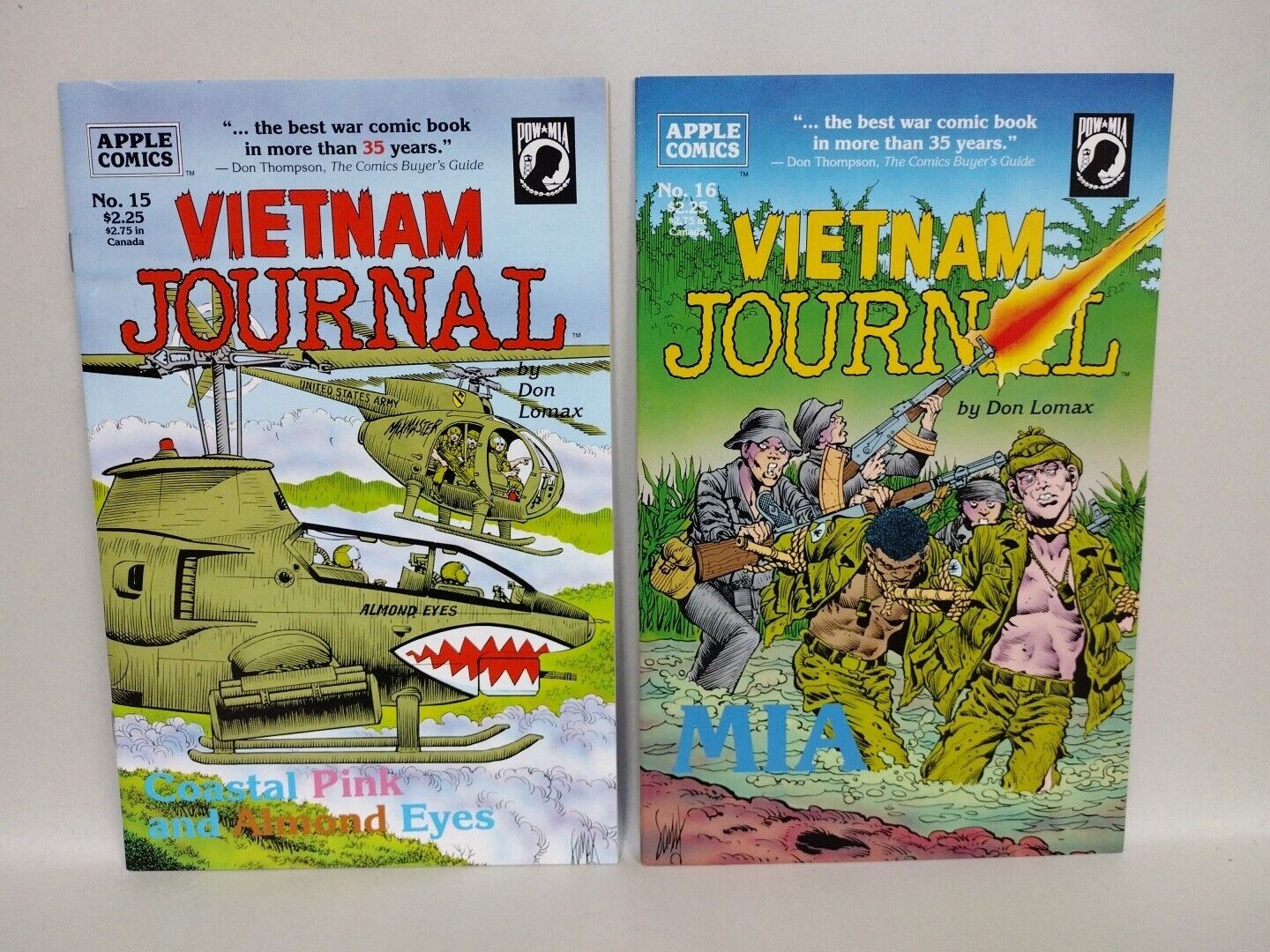 Vietnam Journal (1990) Apple Comics #15 16 Last Issues Don Lomax VF-NM