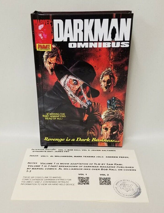 Darkman Omnibus (1990-2007) Custom Bound Comic Hardcover ARG COA 122 Joe Jusko