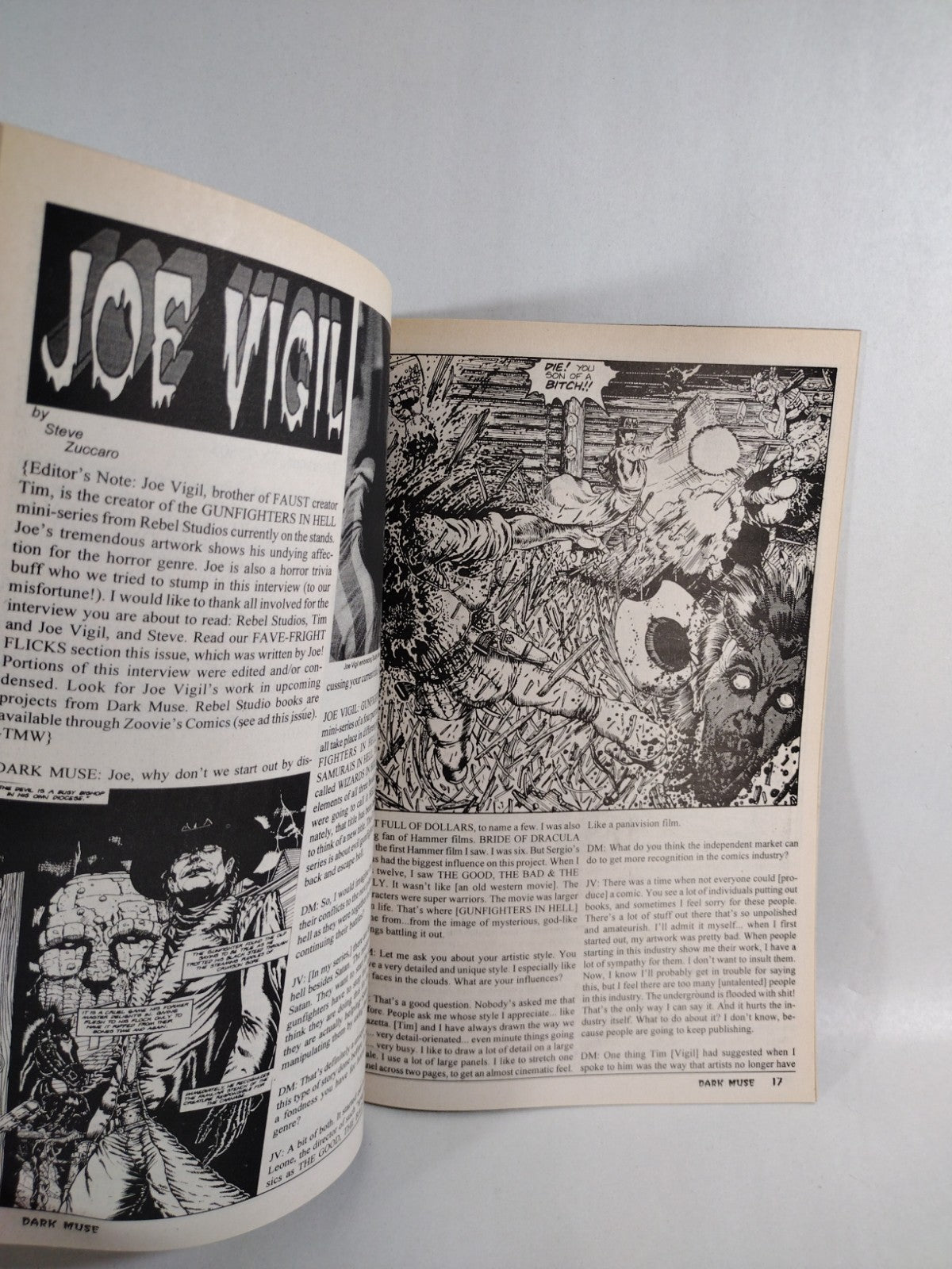 Dark Muse Magazine (1995) Lot Set #1 2 Horror Comic Hellraiser Tim Vigil