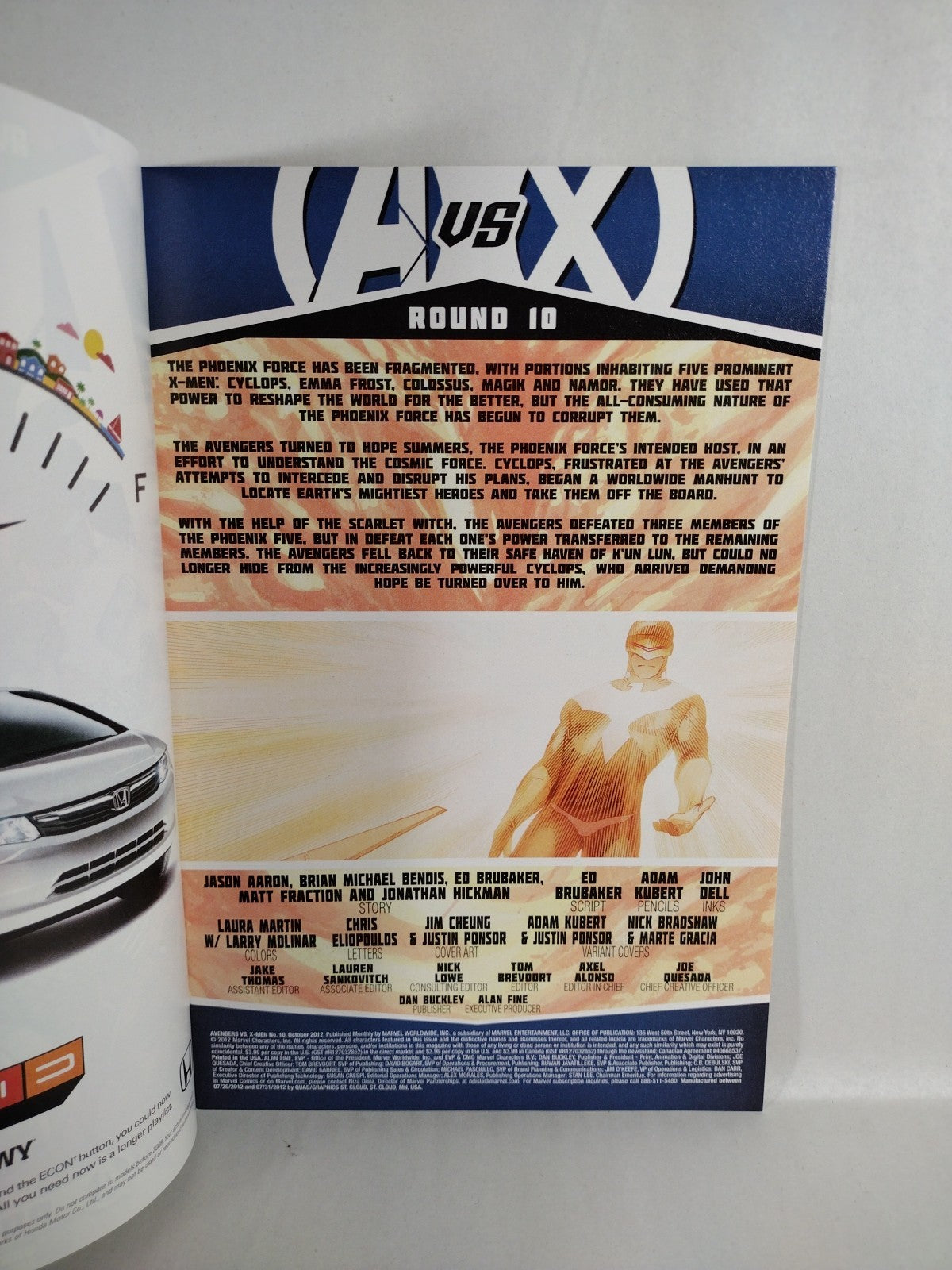 Avengers vs X-Men #10 (2012) Marvel Comics Nick Bradshaw Ratio Variant 1:100 NM