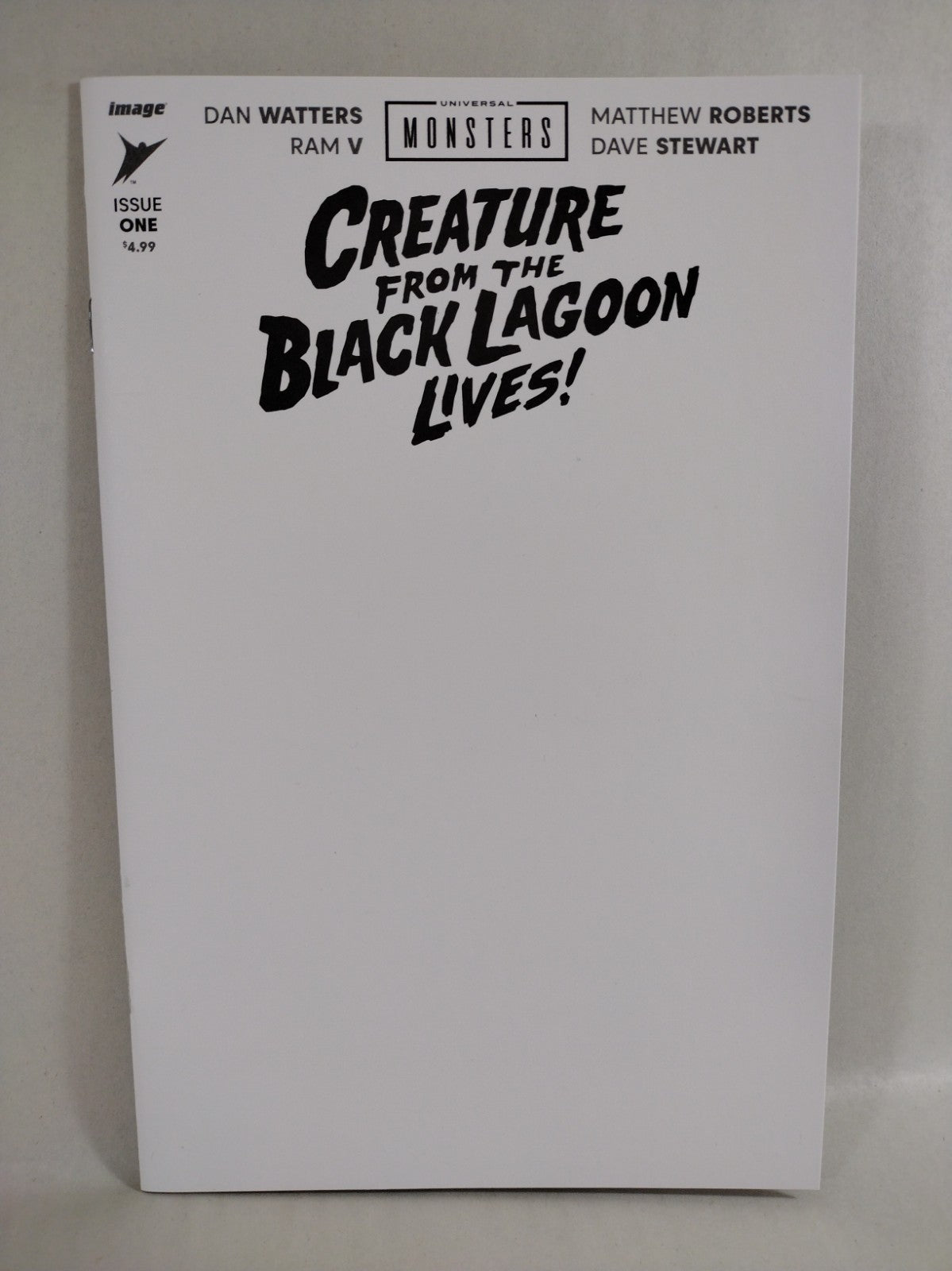 Creature From The Black Lagoon Lives #1 Image Comic Blank Sketch Cover Variant 