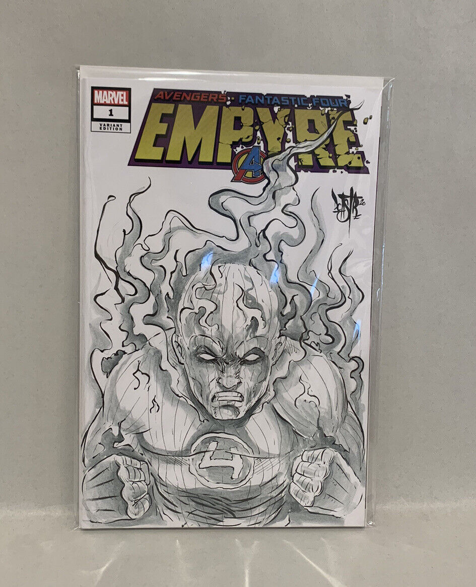 EMPYRE #1 Blank Sketch Variant Cover Comic 2020 W Original Art Dave Castr