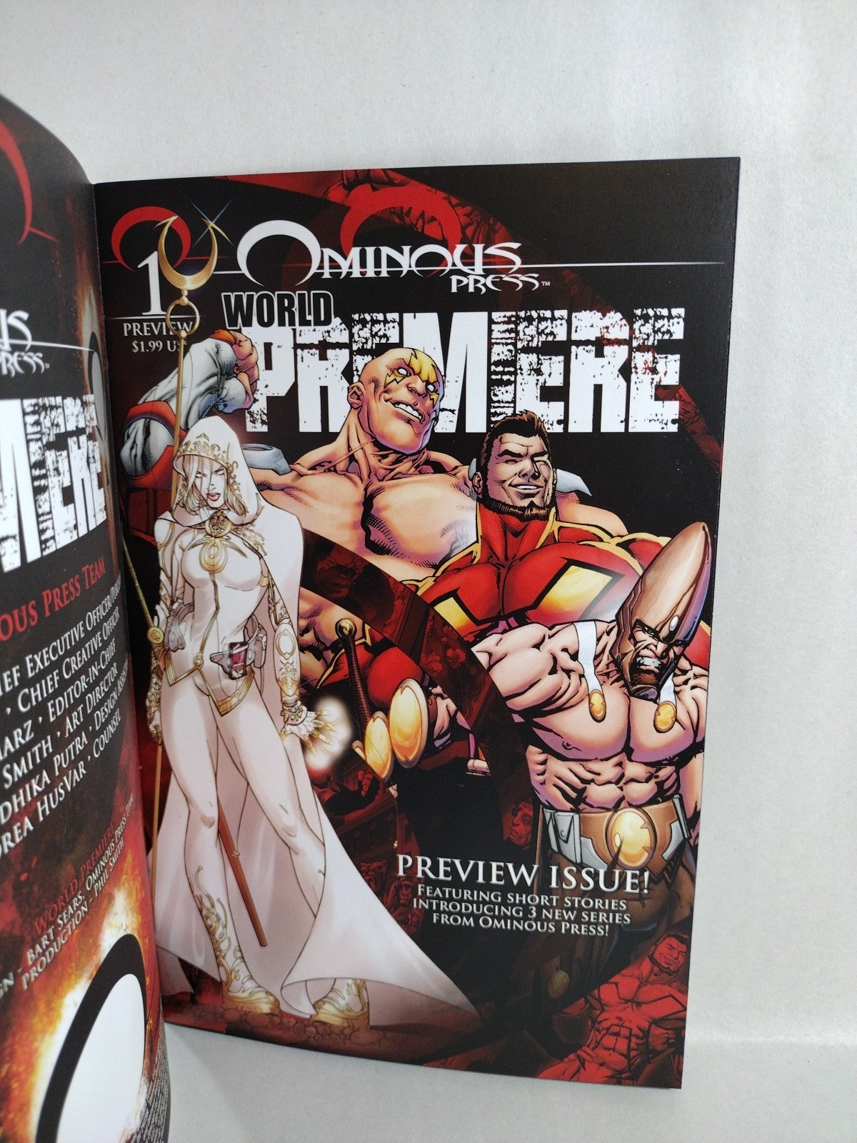 Ominous Press World Premiere #1 Sketch Cover Variant Comic W Original DCastr Art